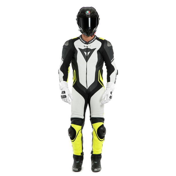 laguna-seca-4-1pc-perf-leather-suit-white-black-fluo-yellow image number 9