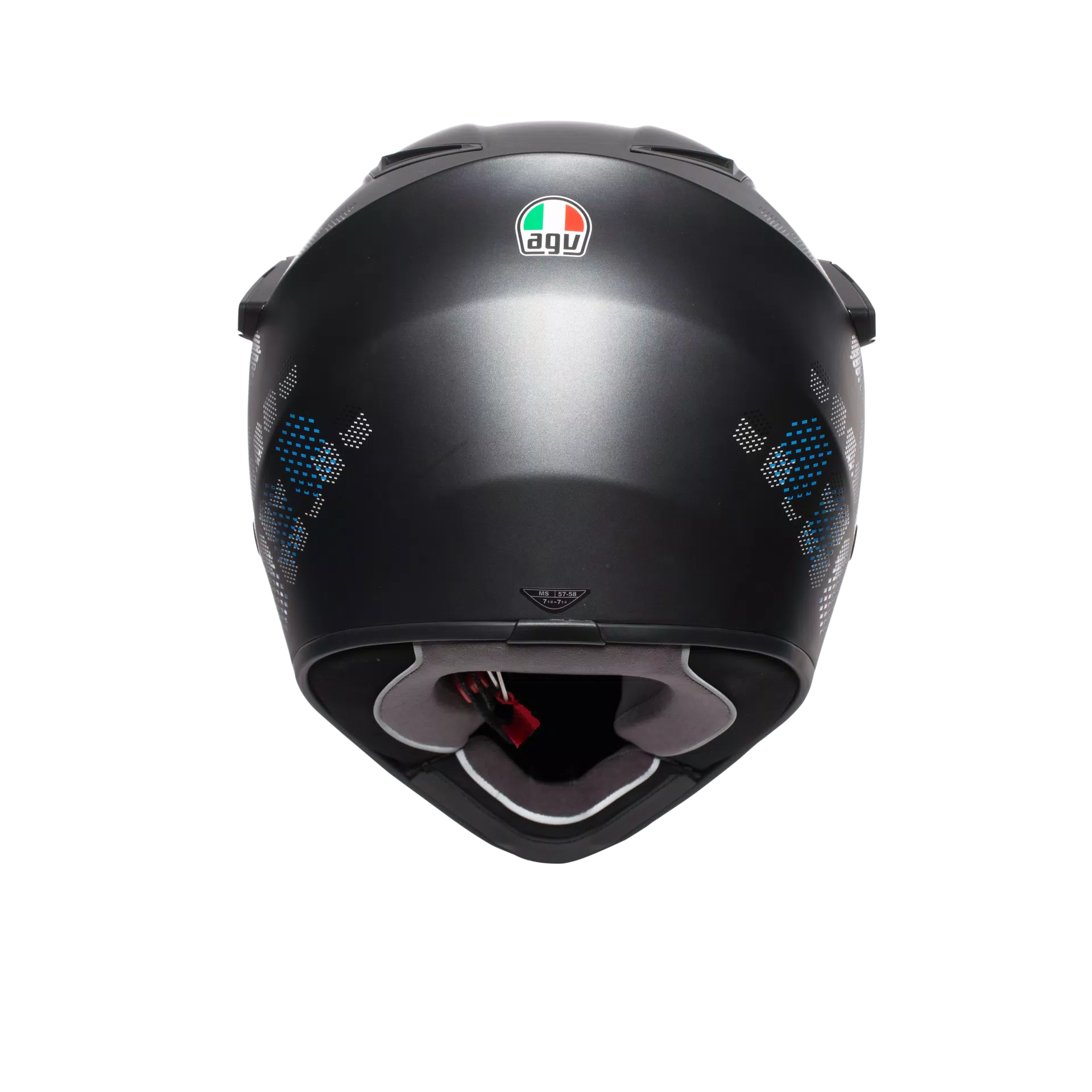 AX9 MULTI ECE DOT - ANTARTICA MATT BLACK/CYAN