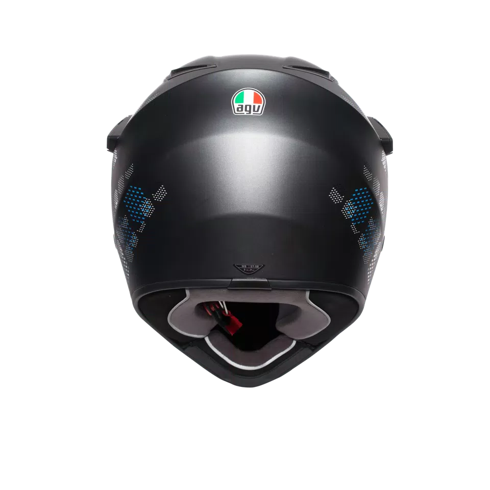 AX9 MULTI ECE DOT - ANTARTICA MATT BLACK/CYAN -  - 3