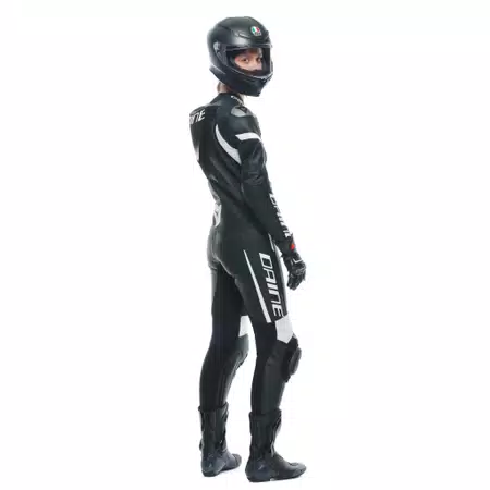GROBNIK LADY LEATHER 1PC SUIT PERF - BLACK/BLACK/WHITE - 6