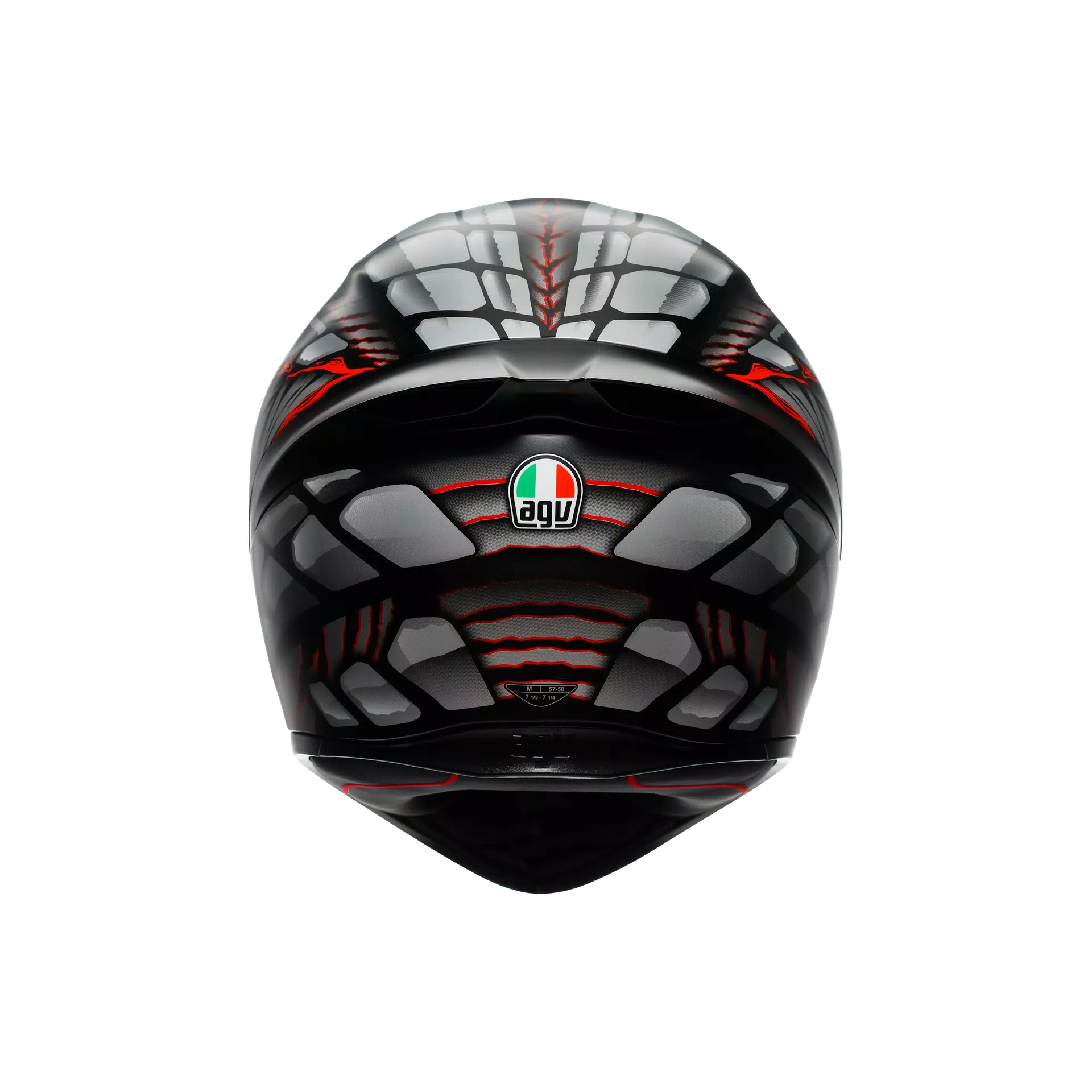 K1 S LYZARD MATT BLACK/GREY/RED - MOTORBIKE FULL FACE HELMET E2206