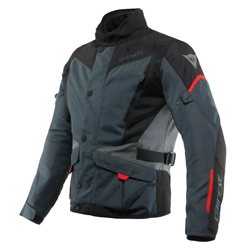 TEMPEST 3 D-DRY® - MEN'S WATERPROOF MOTORCYCLE JACKET - EBONY/BLACK/LAVA-RED - 1