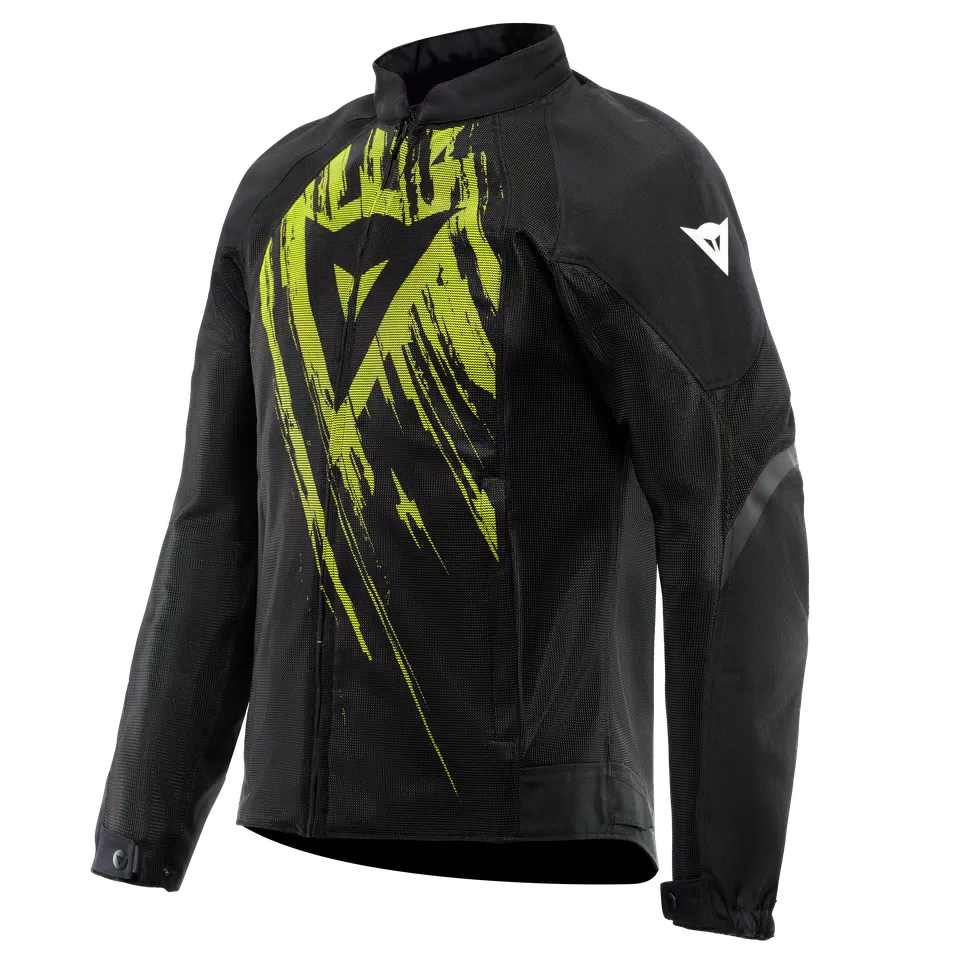HEROSPHERE AIR - MEN SUMMER MOTORCYCLE JACKET - BLACK/FLUO YELLOW TARMAC - 1