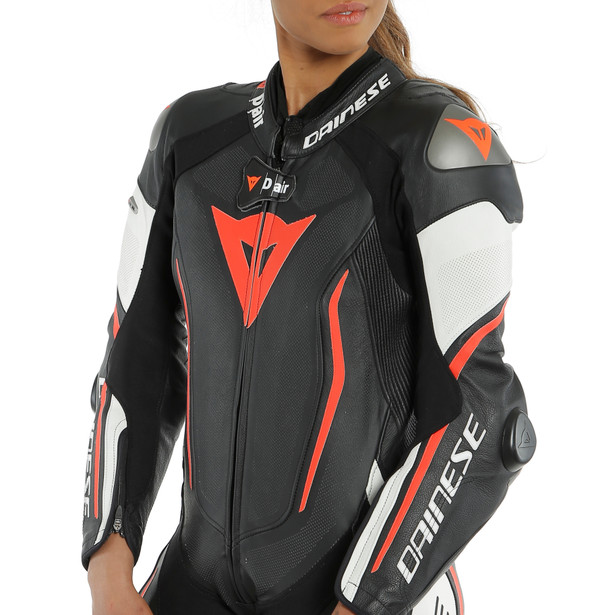 misano-2-d-air-lady-perf-1pc-suit-black-white-fluo-red image number 14