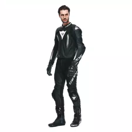 LAGUNA SECA 5 - HEREN 2-DELIG MOTORFIETS GEPERFOREERD LEDER PAK - BLACK/BLACK/WHITE - 5