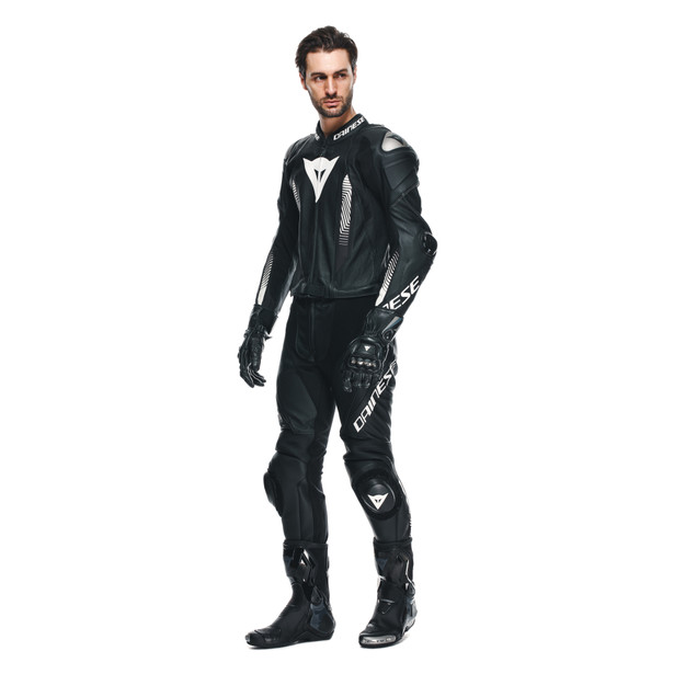 laguna-seca-5-2pcs-leather-suit-perf-black-black-white image number 4