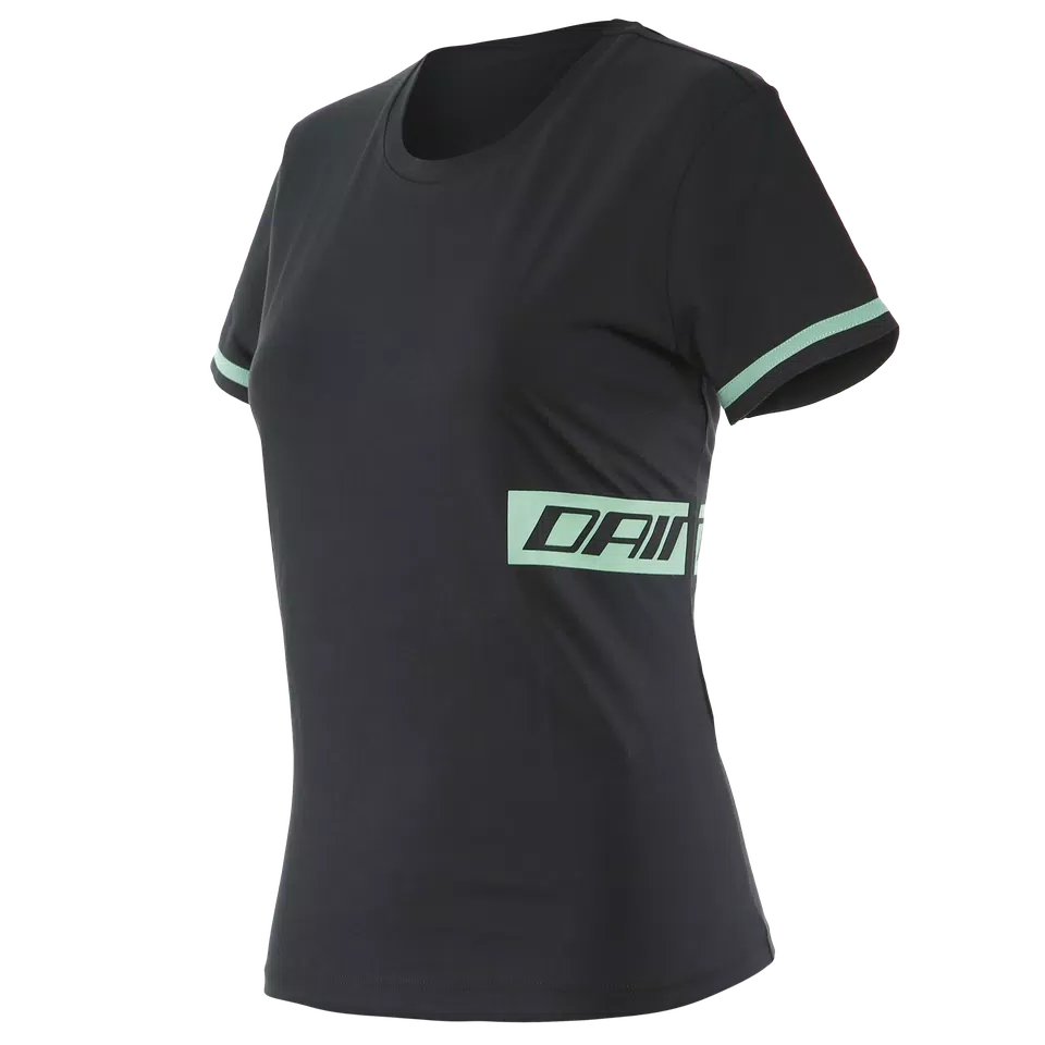 PADDOCK LADY T-SHIRT - BLACK/AQUA-GREEN - 1