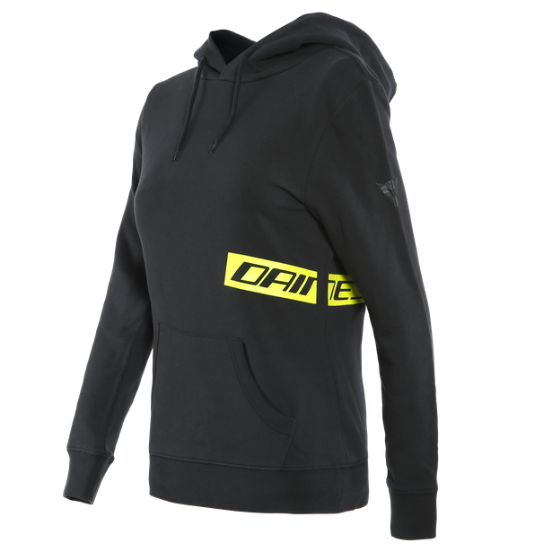 PADDOCK LADY SPORT HOODIE BLACK/FLUO-YELLOW- Nuovi arrivi Accessori