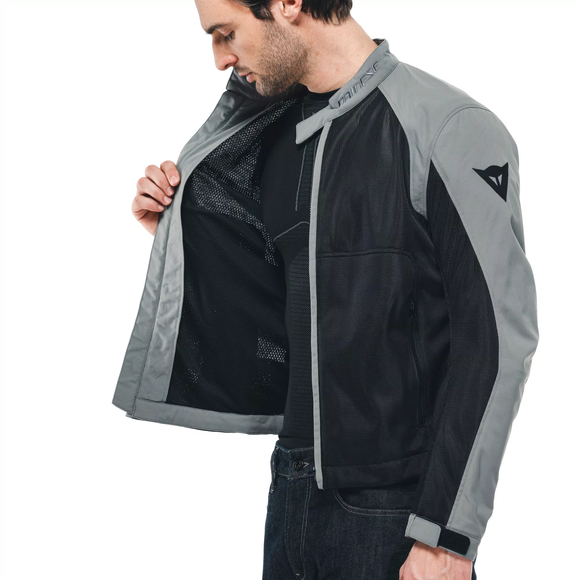 SEVILLA AIR TEX JACKET BLACK CHARCOAL GRAY Dainese