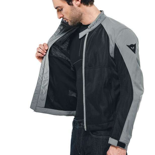 sevilla-air-tex-giacca-moto-estiva-in-tessuto-uomo-black-charcoal-gray image number 10