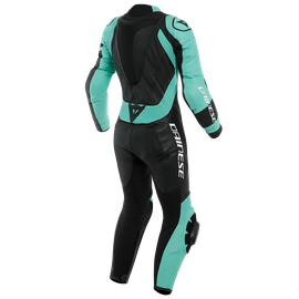 KILLALANE 1 PC PERF. LADY LEATHER SUIT BLACK-MATT/ACQUA-GREEN/BLACK- Outlet Leather suits