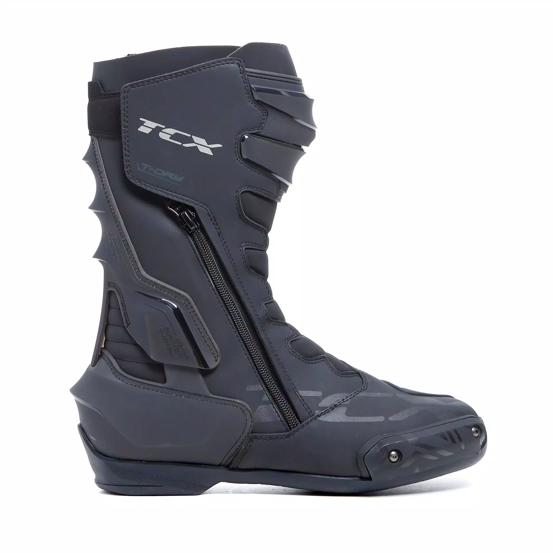 S-TR1 WP MEN'S WATERPROOF MOTORCYCLE BOOTS - BLACK