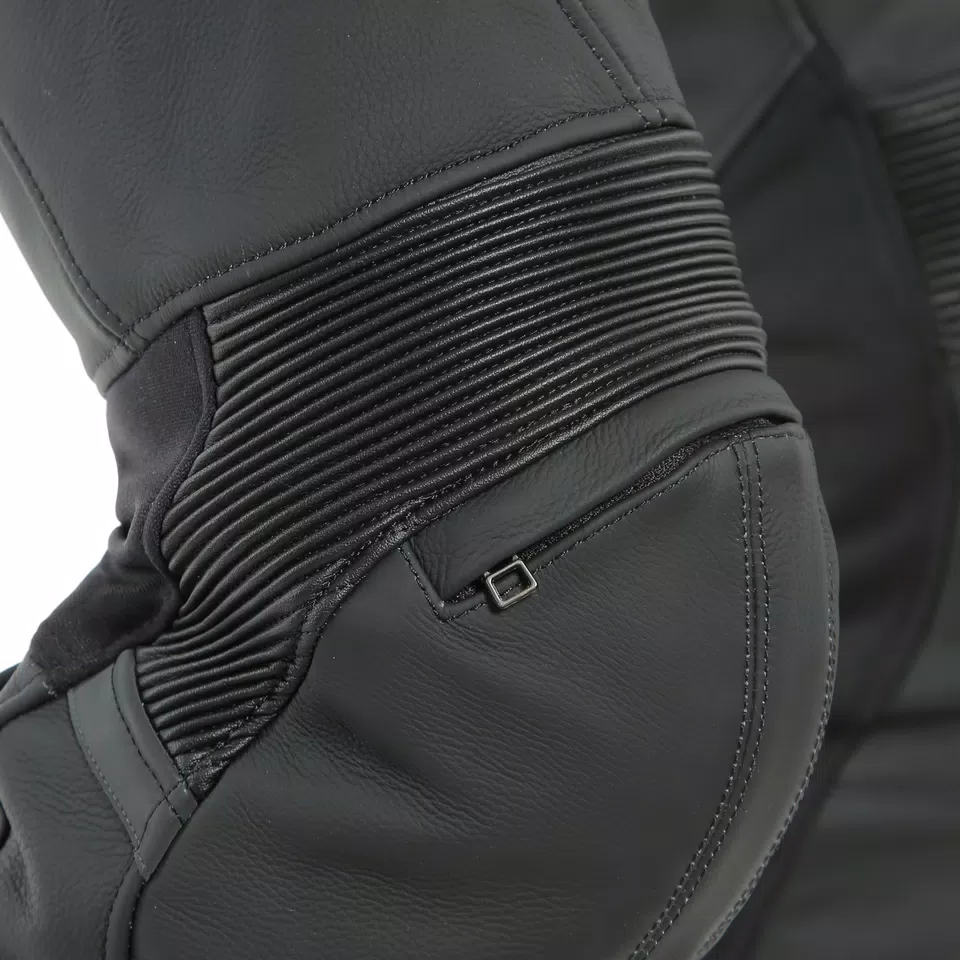 PONY 3 - MEN'S MOTORCYCLE LEATHER SHORT/TALL PANTS - BLACK-MATT - 8