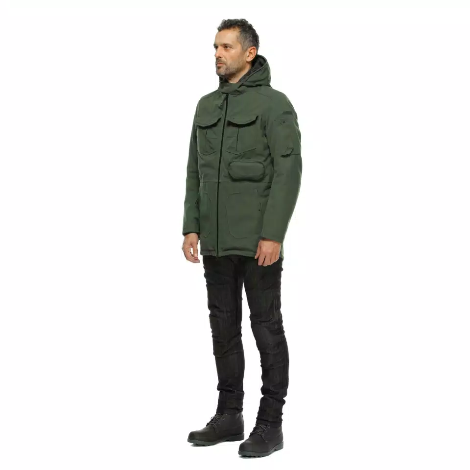 DUOMO ABSØLUTESHELL™ PRO - MEN'S WATERPROOF MOTORCYCLE PARKA - GREEN - 4