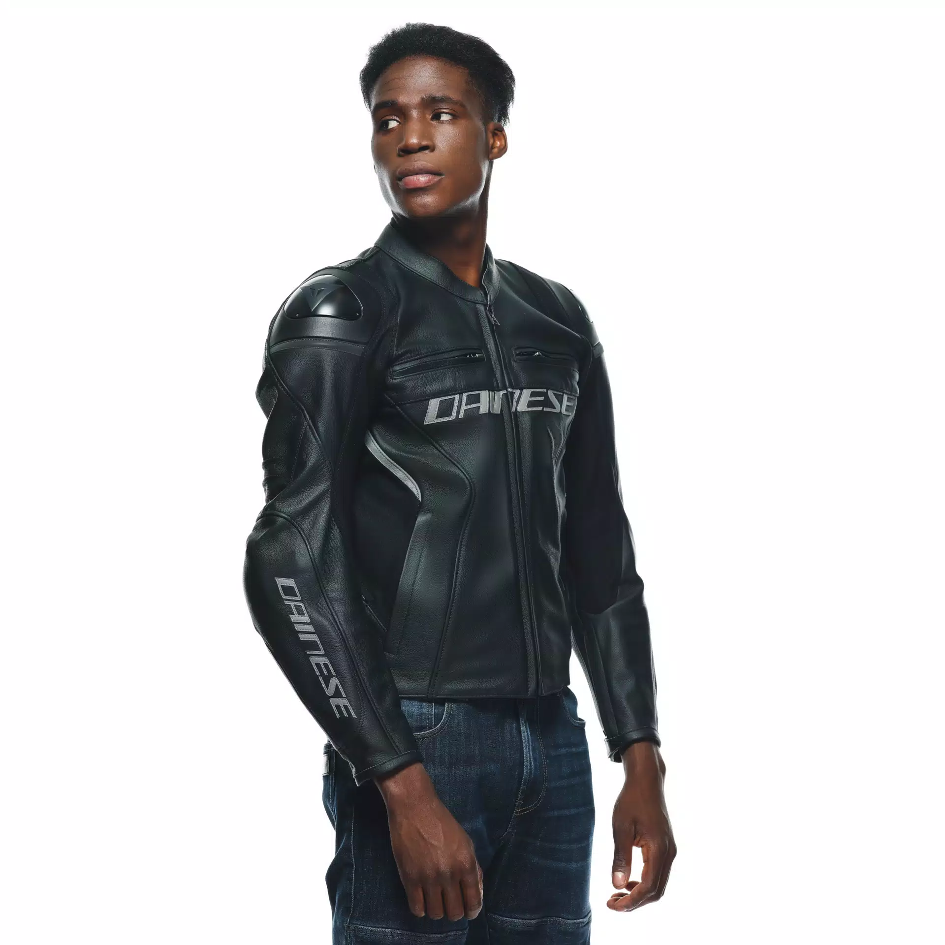 RACING 4 LEATHER JACKET BLACK BLACK Dainese