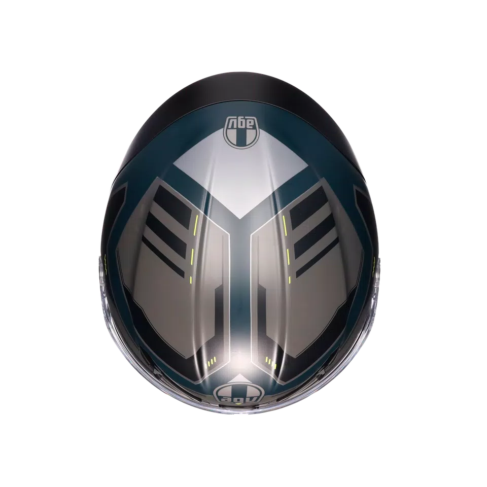 K6 S ENHANCE MATT GREY/YELLOW FLUO - MOTORBIKE FULL FACE HELMET DOT (E2206) -  - 7