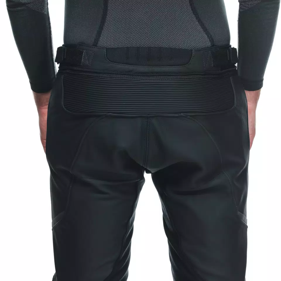 SUPER SPEED - MEN'S MOTORCYCLE LEATHER PANTS - BLACK/WHITE - 15