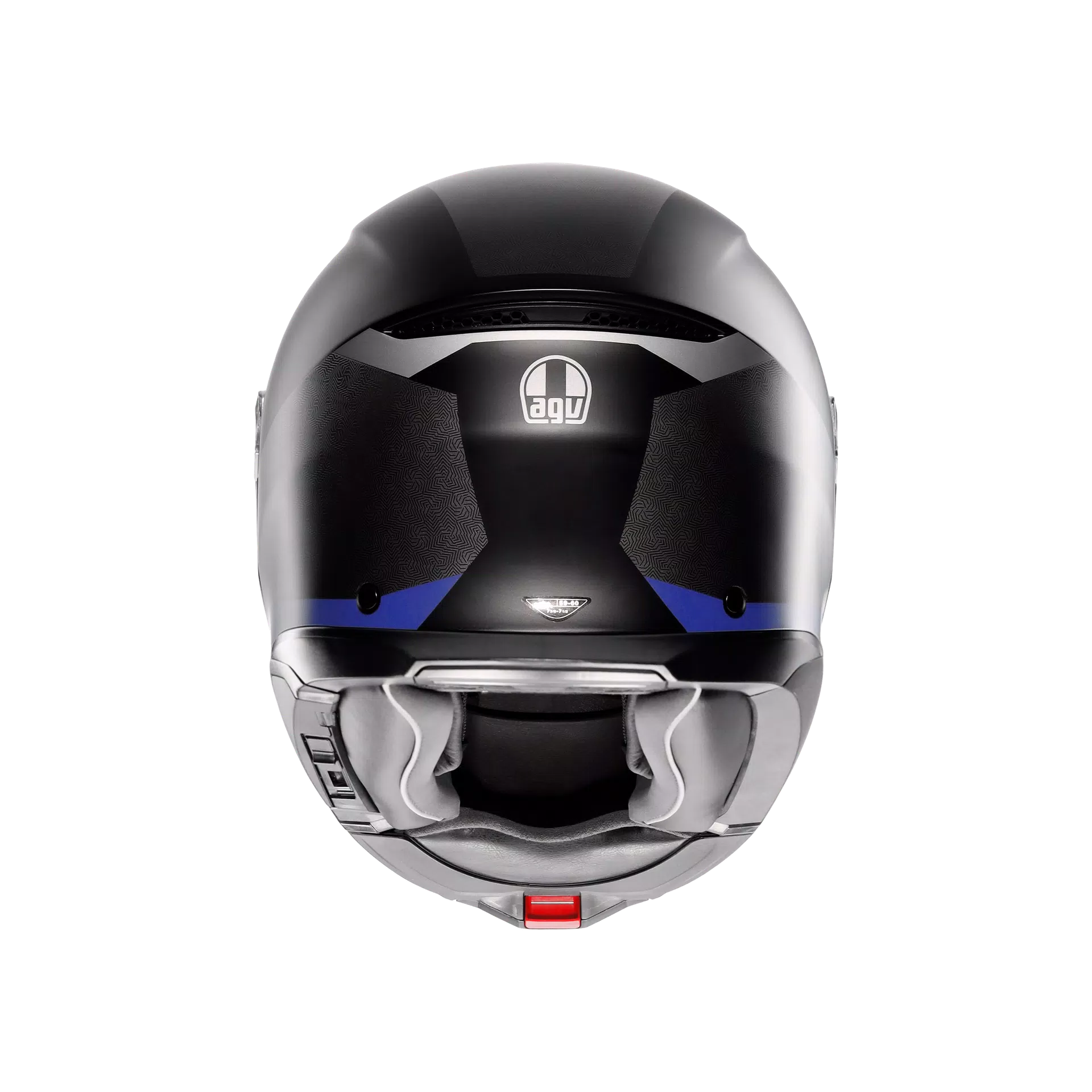 TOURMODULAR STRAY MATT BLACK/GREY/BLUE - MOTORBIKE FLIP UP HELMET E2206