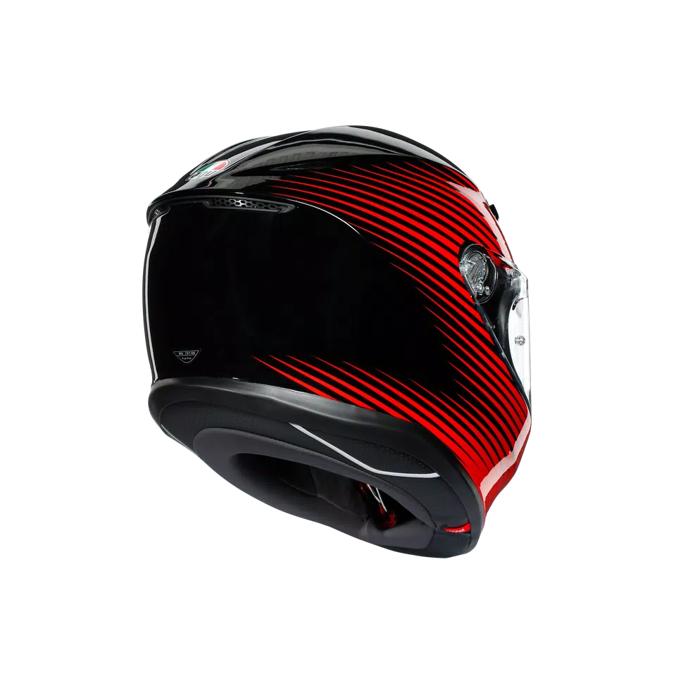 K6 AGV DOT(ECE) MULTI MPLK - RUSH BLACK/RED