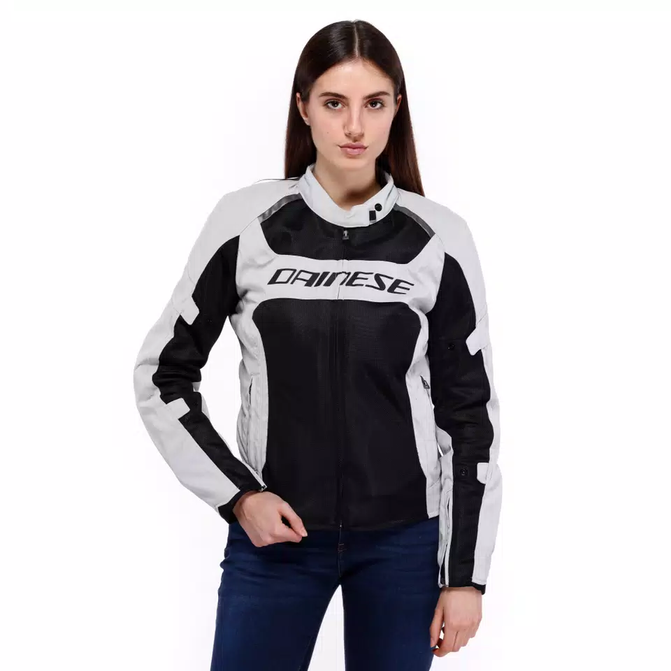 AIR FRAME 3 TEX - WOMEN'S SUMMER MOTORCYCLE JACKET IN FABRIC - LIGHT GRAY/LIGHT GRAY/BLACK - 3