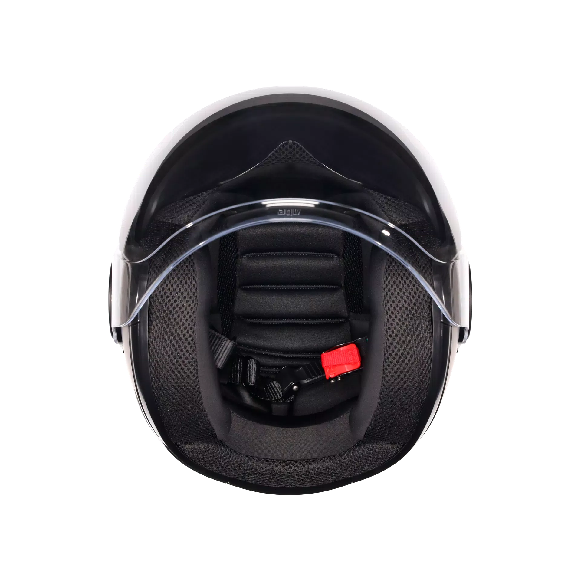 ETERES SCAGLIERI MATT GREY/RED - MOTORBIKE OPEN FACE HELMET E2206
