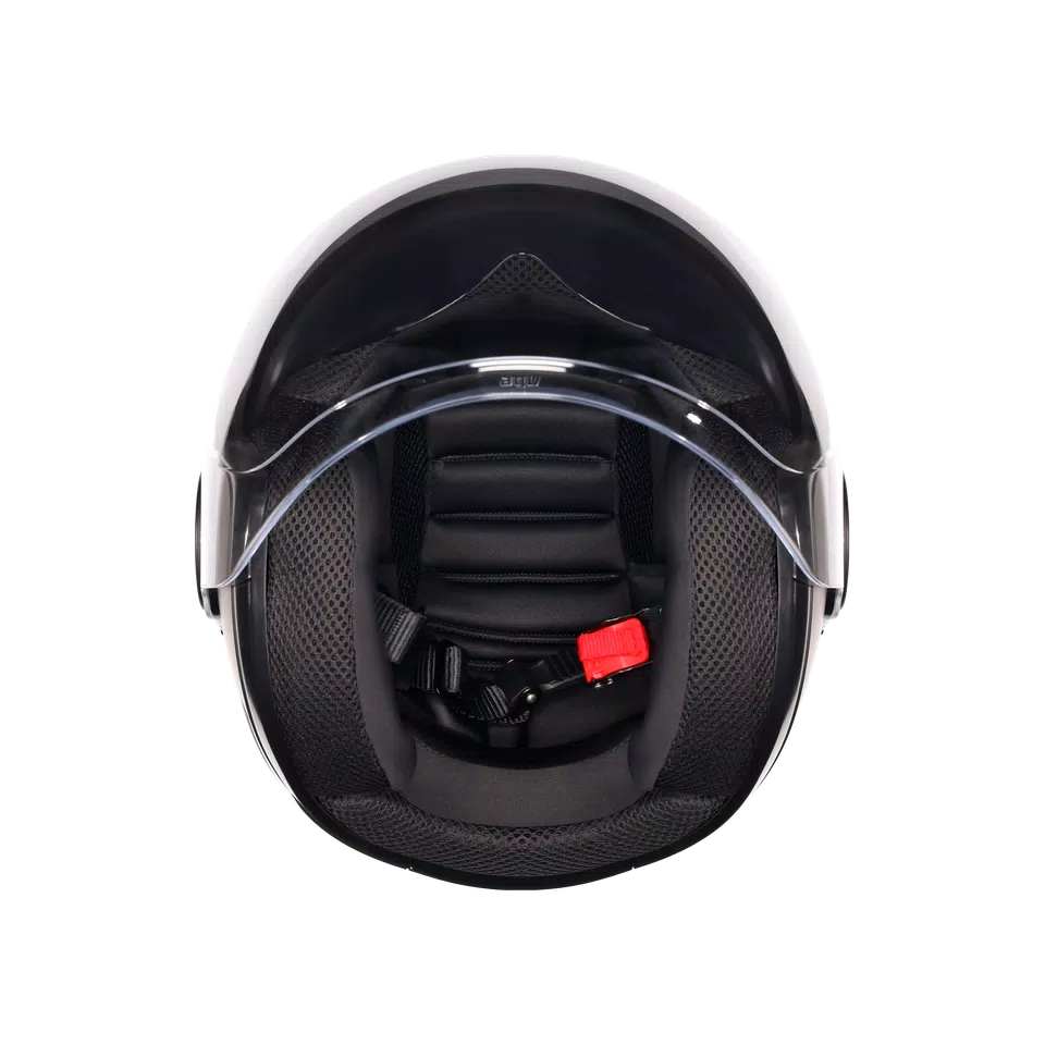 ETERES SCAGLIERI MATT GREY/RED - MOTORBIKE OPEN FACE HELMET E2206 -  - 8