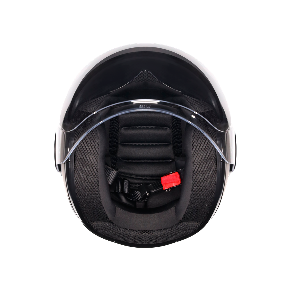 eteres-scaglieri-matt-grey-red-motorbike-open-face-helmet-e2206 image number 7