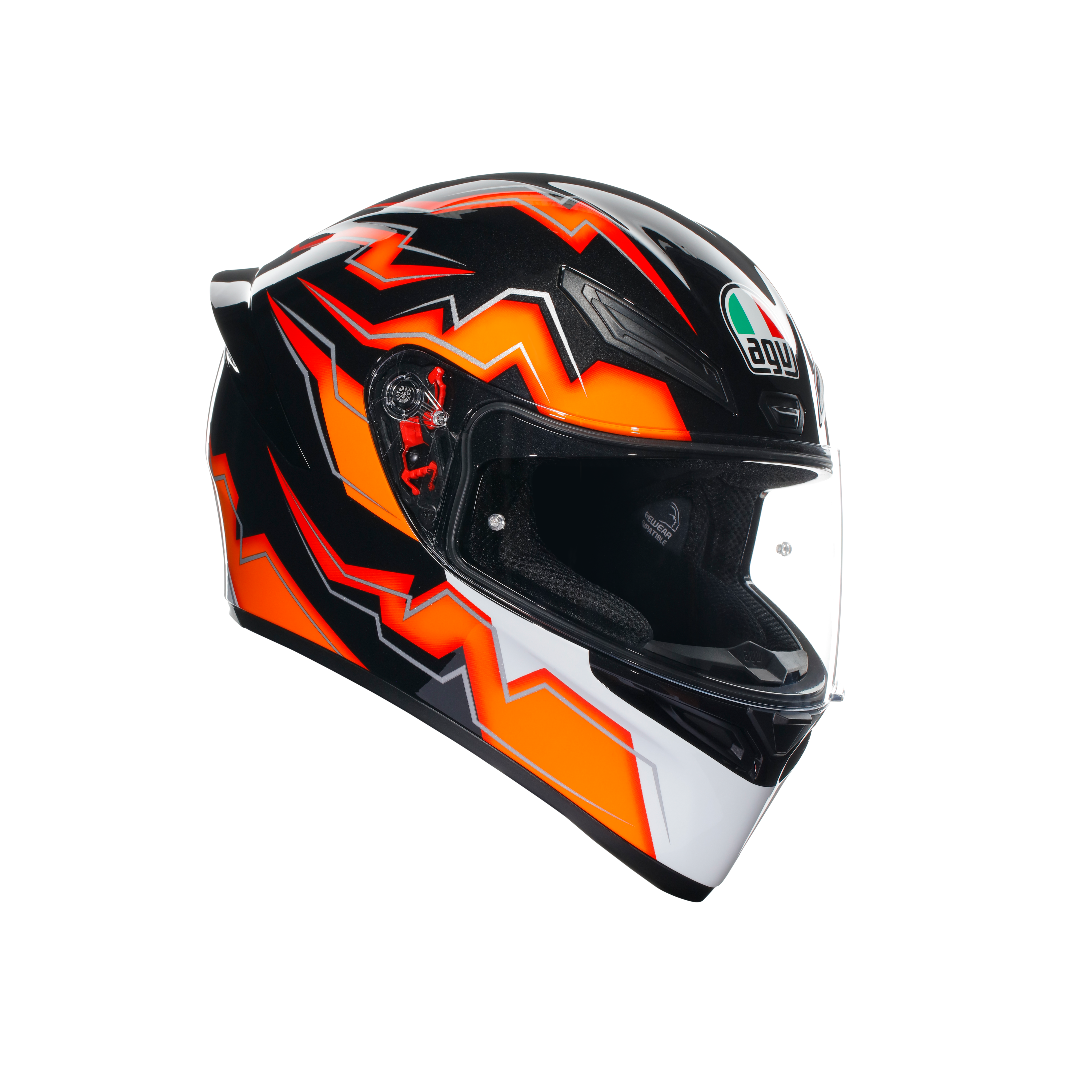 K1 S DOT(E2206) - KRIPTON BLACK/ORANGE | AGV