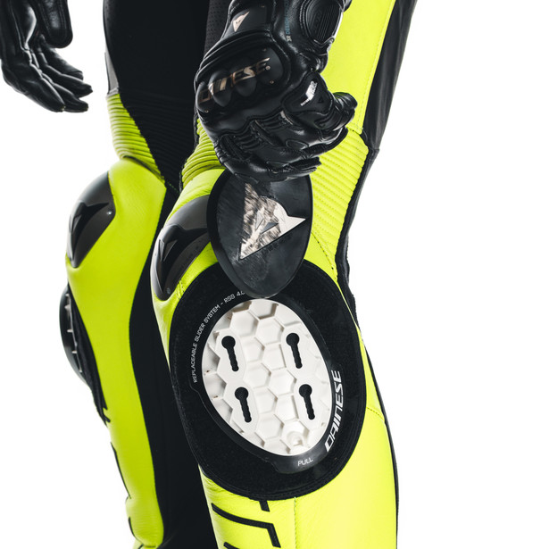 audax-d-zip-1pc-perf-leather-suit-black-yellow-fluo-white image number 15