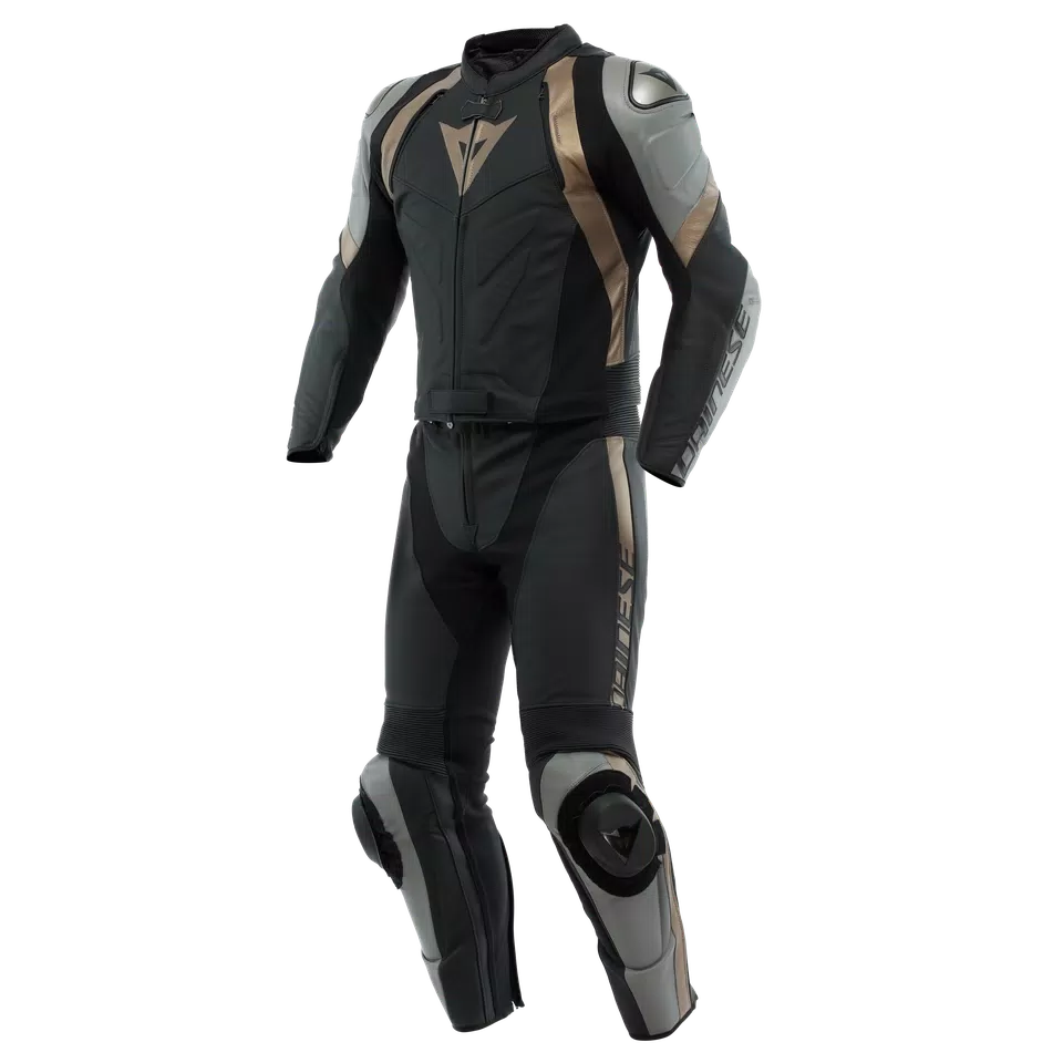 AVRO 4 LEATHER 2PCS SUIT - BLACK-MATT/CHARCOAL-GRAY/TIBETAN-PLATINUM - 1