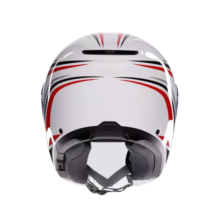 IRIDES TOLOSA BLACK/GREY/RED - MOTORBIKE OPEN FACE HELMET E2206 -  - 5