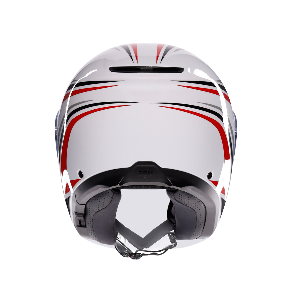 irides-tolosa-black-grey-red-motorbike-open-face-helmet-e2206 image number 4