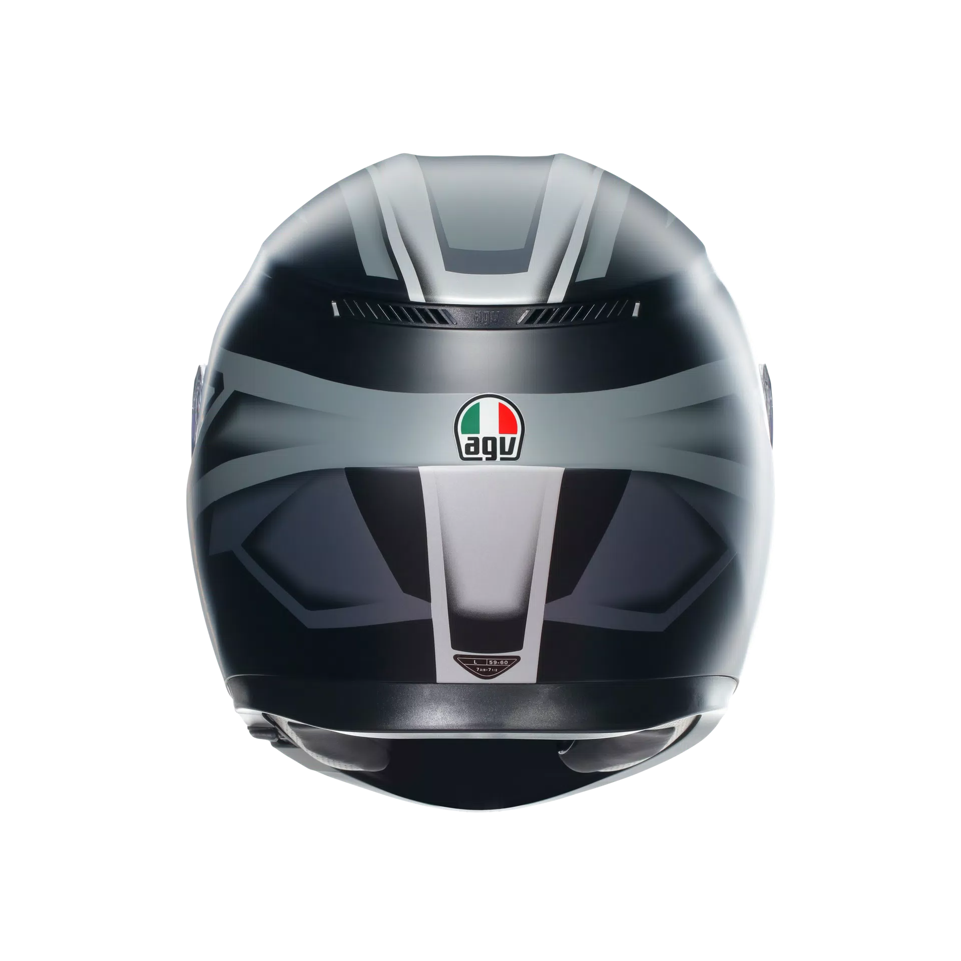 K3 COMPOUND MATT BLACK/GREY - MOTORBIKE FULL FACE HELMET E2206