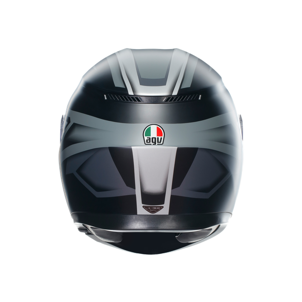 k3-compound-matt-black-grey-motorbike-full-face-helmet-e2206 image number 4