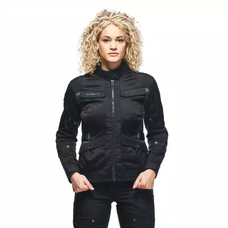 DESERT TEX - DAMES TOURING ZOMER MOTORFIETSJAS IN STOF - BLACK/BLACK/EBONY - 5