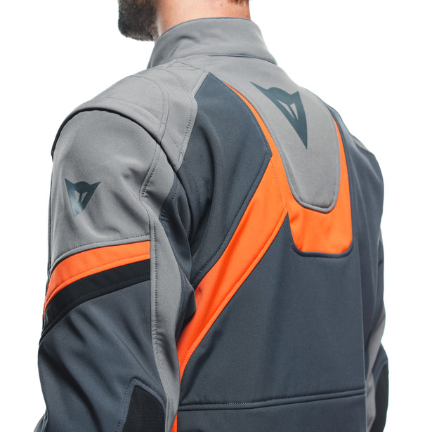ranch-tex-giacca-moto-in-tessuto-uomo-ebony-charcoal-gray-flame-orange image number 11