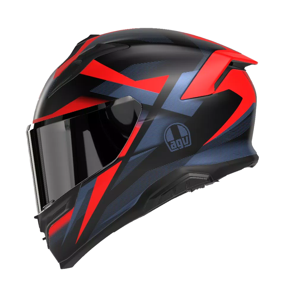 K7 MPLK GLIMPSE MATT BLACK/RED - MOTORBIKE FULL FACE HELMET DOT (E2206) -  - 6