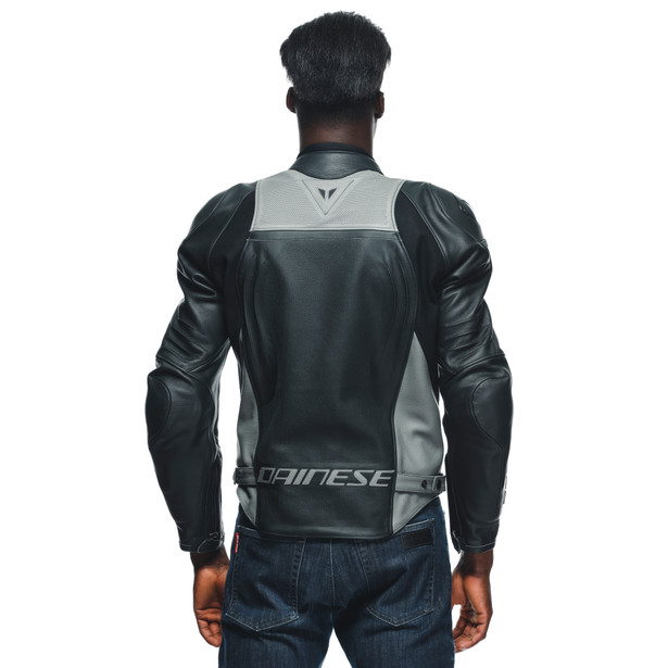 racing-4-leather-jacket-perf-black-charcoal-gray image number 7