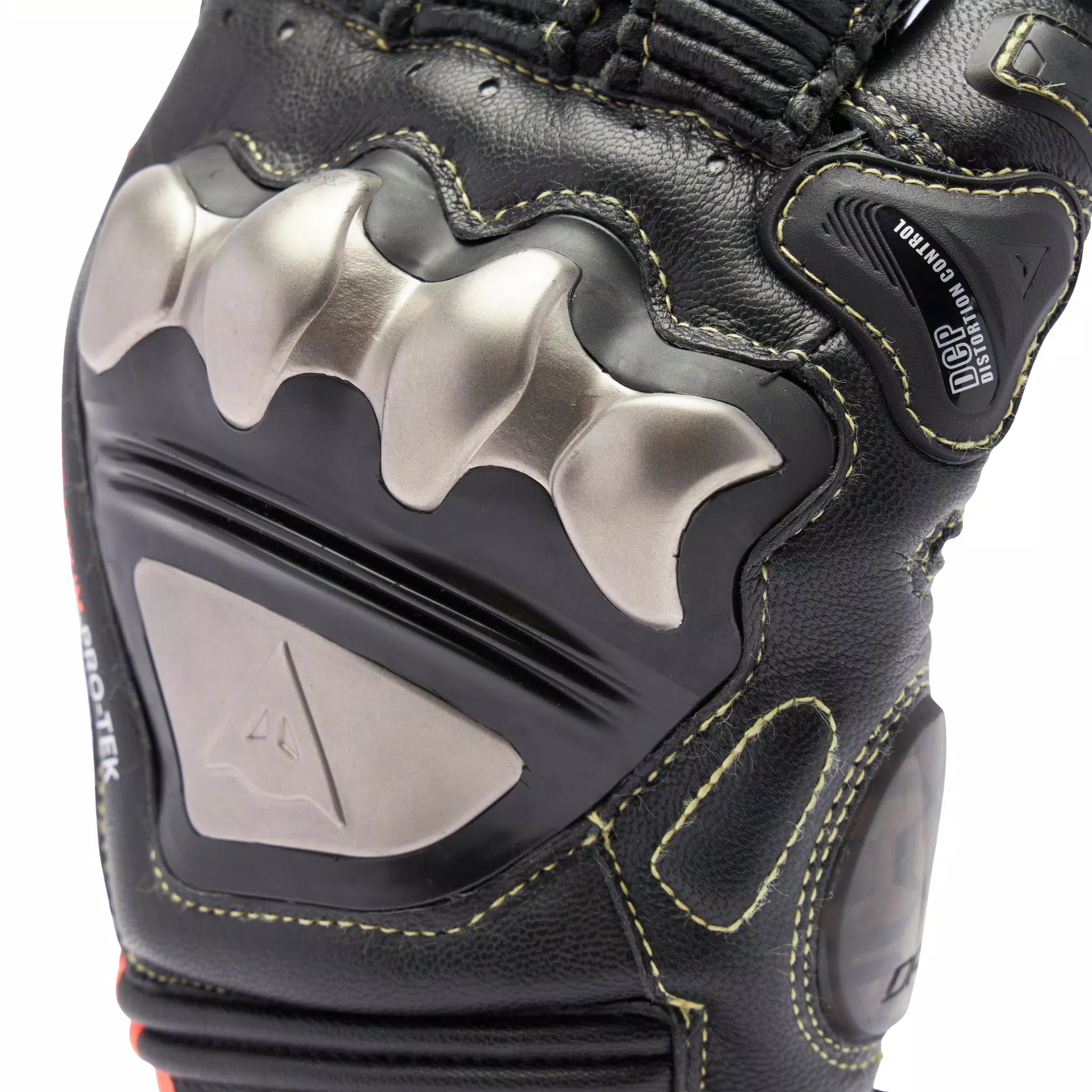 FULL METAL 7 - MEN'S MOTORCYCLE RACING LEATHER GLOVES | BLACK/RED