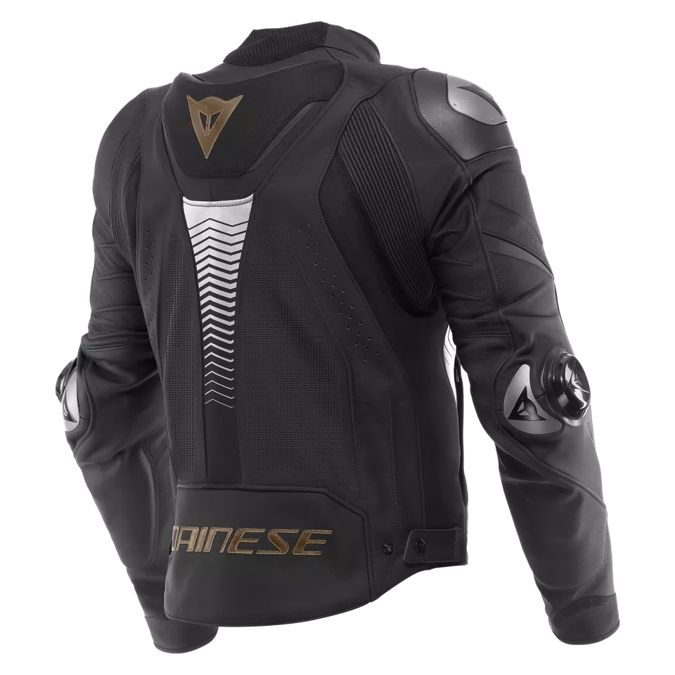 SUPER SPEED 4 - HEREN MOTORFIETS GEPERFOREERD LEREN JAS - BLACK/TIBETAN PLATINUM/WHITE - 3
