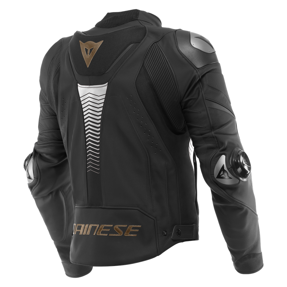 super-speed-4-perforierte-leder-motorradjacke-herren-black-tibetan-platinum-white image number 2