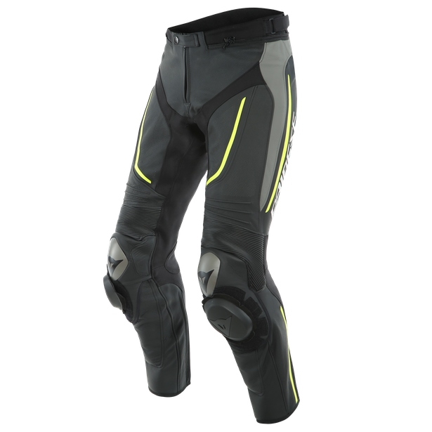 alpha-perf-leather-pants-black-matt-gray-fluo-yellow image number 0