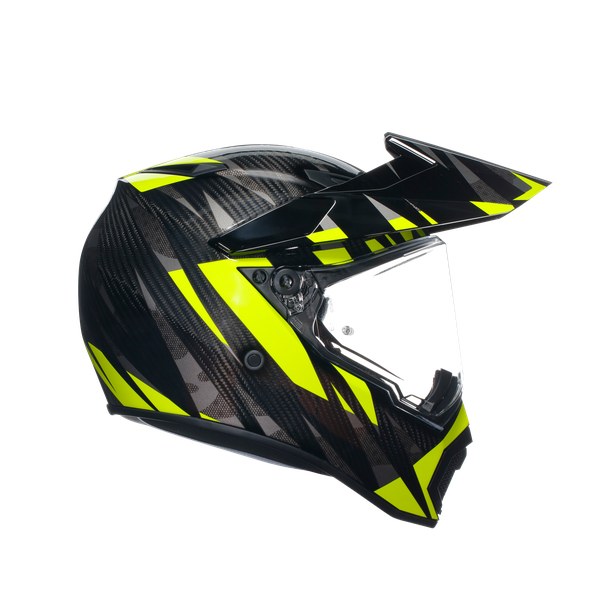 ax9-steppa-carbon-grey-yellow-fluo-casco-moto-integrale-e2206 image number 2