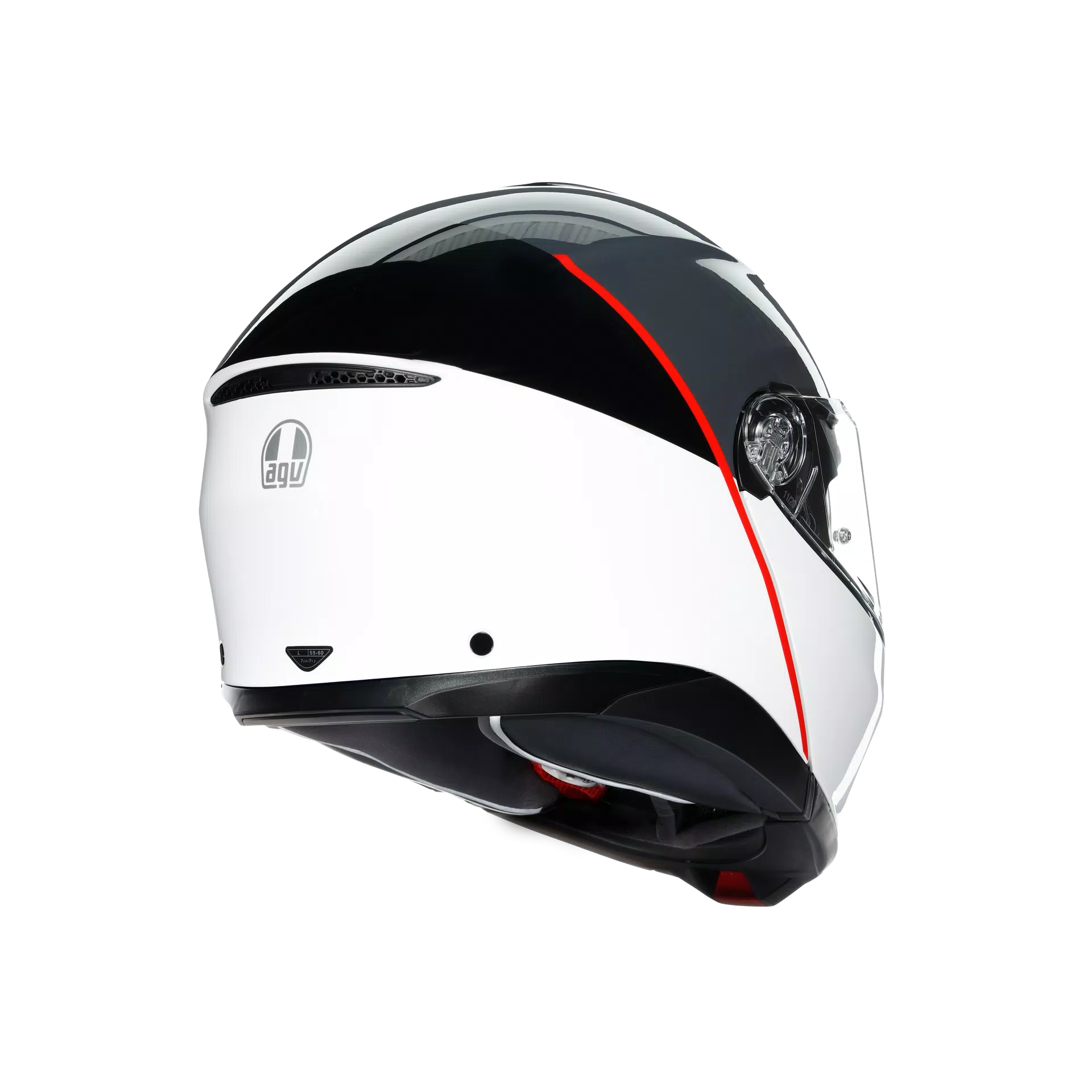 TOURMODULAR BALANCE WHITE/GREY/RED - CASQUE MOTO MODULAIRE E2206