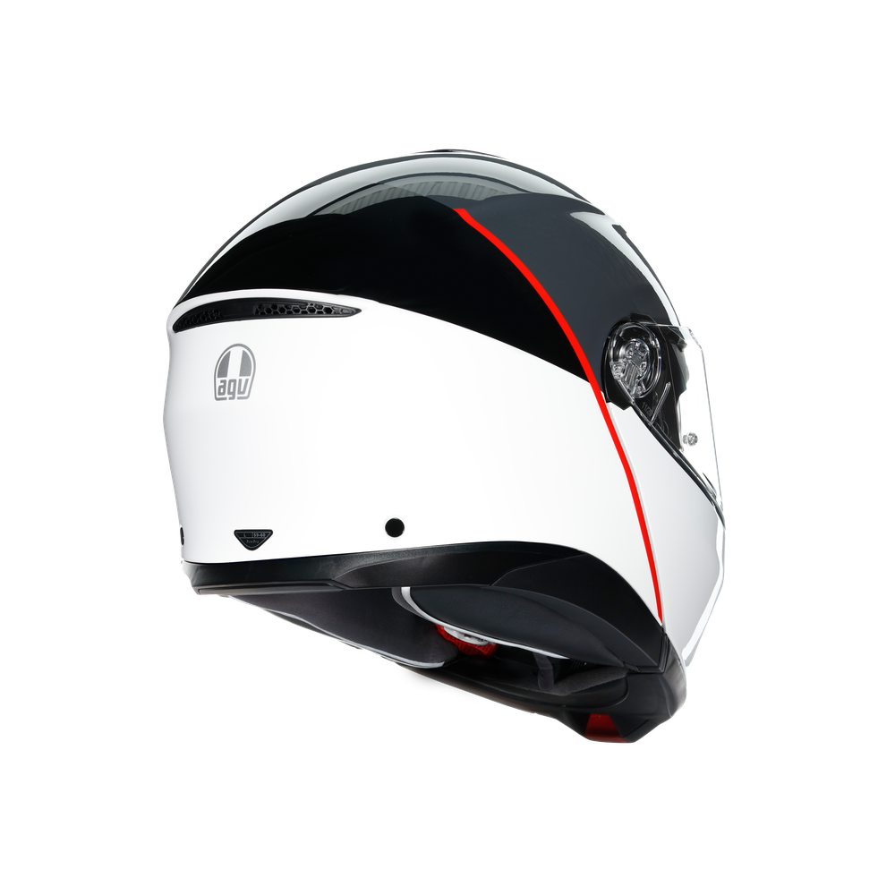 tourmodular-balance-white-grey-red-motorbike-flip-up-helmet-e2206 image number 6