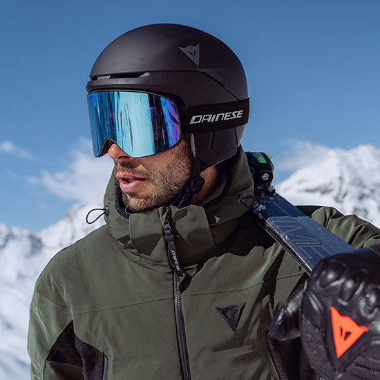 Dainese ski helmets and goggles