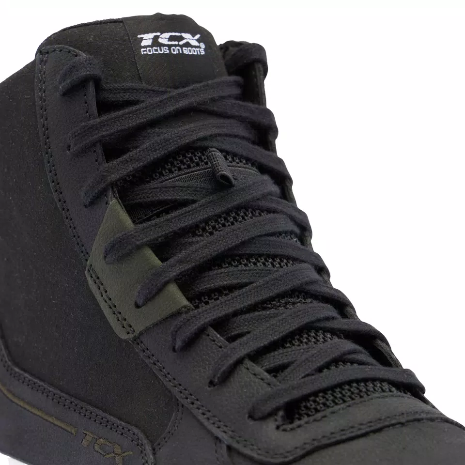 MOOD 2 GORE-TEX® MEN'S WATERPROOF MOTORCYCLE SHOES - BLACK/WHITE/GREEN  -  - 6