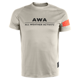 AWA TEE 1 CHERRY-TOMATO/SILVER-BIRCH/WHITE- Maillots