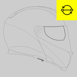 Ersatz des Austausch des Sonnenblende-Mechanismus Sport Helme