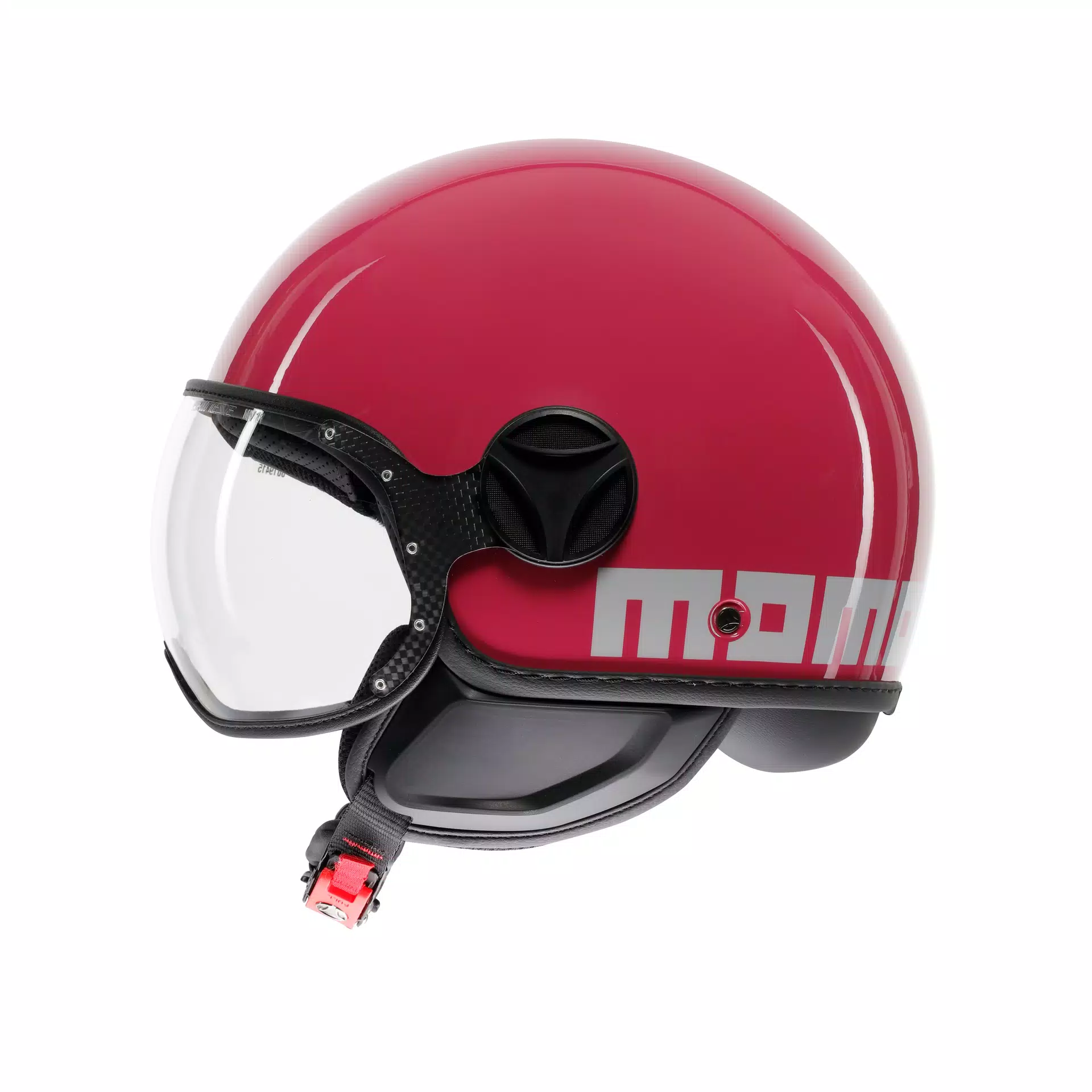 MOMODESIGN FGTR CLASSIC CANDY FUCSIA / WHITE - JET HELMET WITH VISOR E2206
